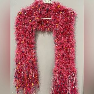 Hot Pink Furry Fluffy Scarf Wrap Barbie